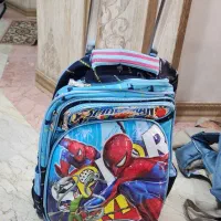 کیف مدرسه دبستان آبی بسیار زیبا چراغ دار