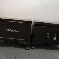 دو عدد پاتختی تک کشو  کارکرده