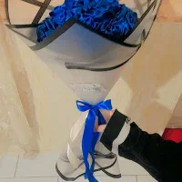 دسته گل روبانی