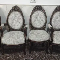 مبل استیل سلطنتی ۱۳ نفره ۷نفر بادسته+۶نفر بی دسته|مبلمان خانگی و میز عسلی|قم, دروازه کاشان|دیوار