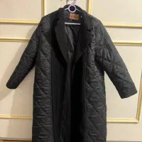 پالتو بلند مشکی تمیز و شیک ارسال رایگان