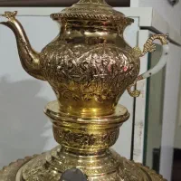 ست کامل سماور ورق طلا 14عیار|سماور، چای‌ساز، قهوه‌ساز|ارومیه, |دیوار