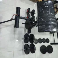 میز ۱۲ کاره بدنسازی با وزنه و هالتر دسته دمبل|تجهیزات ورزشی|اهواز, ویلاشهر|دیوار