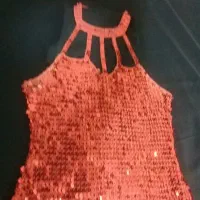 تاپ زنانه ابریشمی پولک کار