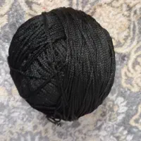 نخ مکرومه مشکی سه سوزنه