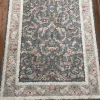 فرش کناره یک در سه متری طوسی روشن و سیر