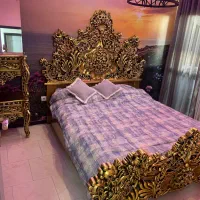 تخت دونفره تمام چوب راش اصل ۳۰ ملیون|تخت و سرویس خواب|رباط‌کریم, رباط‌کریم|دیوار