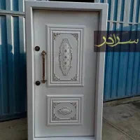 درب ضدسرقت لاین افقی نرده شیشه ای، استیل کد D004