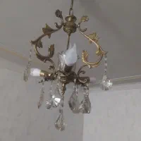 دوعددلوستر سقفی یک عدد دیوارکوب برنز