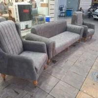 مبل راحتی پایه چوبی کاوالی