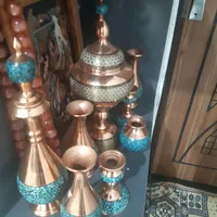 ظروف مسی و برنجی|کلکسیون اشیاء عتیقه|لنجان, |دیوار