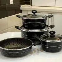 سرویس قابلمه و تابه لانه زنبوری ۷ پارچه هلنا|ظروف پختوپز|بوشهر, |دیوار