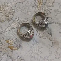انگشتر یاقوت کبود و یاقوت البالویی