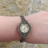 ساعت نقره سیاه قلم