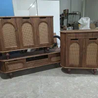 جاکفشی کنسولی حصیری