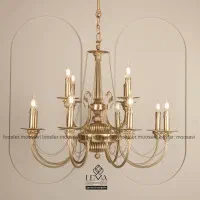 لوستر نئوکلاسیک برنجی