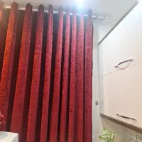 پرده های جنس مخمل خارجی مدل پانچ باهمراه چوب پرده|پرده، رانر، رومیزی|تهران, خانی آباد نو شمالی|دیوار