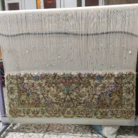 تابلو فرش نقش شاه عباسی نیمه کاره 370رجش بافته