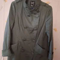 مانتو استری رنگ سبز کناری