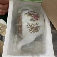 سه عدد قوری سرامیکی با نقش طلایی