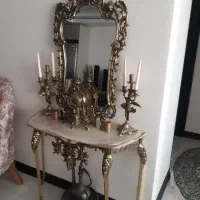 آینه شمعدان کنسول لوستر برنزی فروشی و خریدار