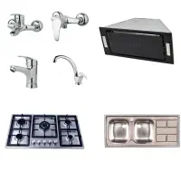 ست آشپزخانه شیرآلات هود گاز سینک تیپ اکونومی