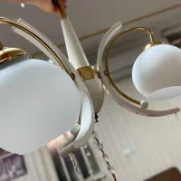 لوستر سفید طلایی