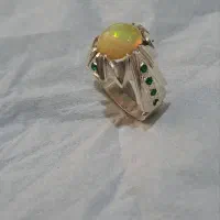 انگشترنقره زبرجدواوپال
