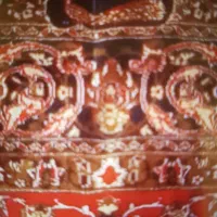 فرش کرک و ابریشم قدیمی طاووس نشان