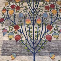 گبه دستبافت پشمی. طرح انار(درخت زندگی)