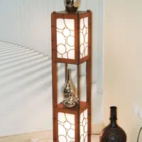 آباژور ایستاده، استند کنار سالنی چوبی|چراغ خواب و آباژور|تهران, شهرک ولیعصر جنوبی|دیوار