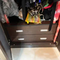 کمد چوبی دو در همراه آینه قدی|جاکفشی، کمد، دراور|تهران, پرستار|دیوار