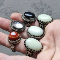 انواع انگشتر عقیق خراسان -رکاب ورشو ( نقره نیست )|بدلیجات|پاکدشت, پاکدشت (مامازند)|دیوار