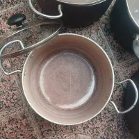 ظرف،تفلون ویه جفت لوستر استیل محکم|ظروف پختوپز|تهران, یاخجی آباد|دیوار
