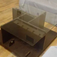 فروش میز جلومبلی مربع شیشه دار تمام mdf