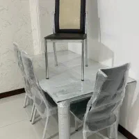 میز شیشه ای 6 نفره
