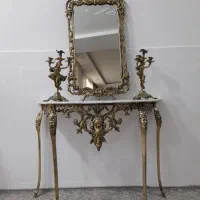 فروش آینه شمعدان برنز قدیمی و اصل
