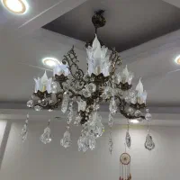 لوستر برنجی هشت شاخه|لوستر و چراغ آویز|پاکدشت, شهرک انقلاب|دیوار