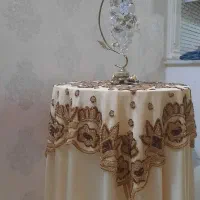 میز خاطره ام دی اف همراه با ساتن رومیزی انگوری