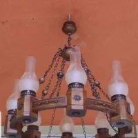 لوستر چوبی دارکار ۱۱ عدد