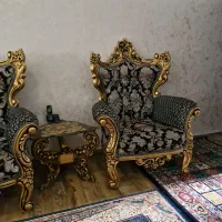 مبلمان ۹ نفره سلطنتی میز ناهارخوری خوری و میز عسلی|مبلمان خانگی و میز عسلی|بومهن, |دیوار