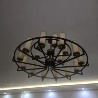 دو عدد لوستر گرد و مستطیل در حد نو استفاده نشده