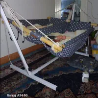 گهواره بانوج دوقلو ب همراه روروئک کالسکه دلیجان