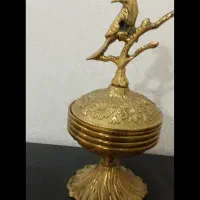 قندان برنجی یک جفت