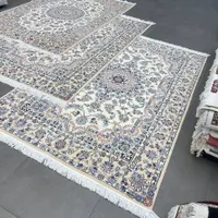 فرش دستباف نایین سه تخته ۴ متری کرک ابریشم