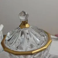 ۲ عدد قندان لب طلایی نو