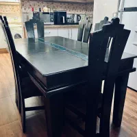 میز ناهارخوری و دو عدد مبل اشانتیون|میز و صندلی غذاخوری|قائم‌شهر, |دیوار