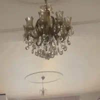 لوستر برنجی کریستالی مدرن