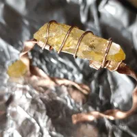 دستبند دستساز مس الماس هرکیمر خزهای معدنی|جواهرات|لنگرود, |دیوار