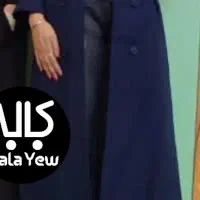 مانتو بلند ۶ دکمه سورمه ای ترند فری سایز